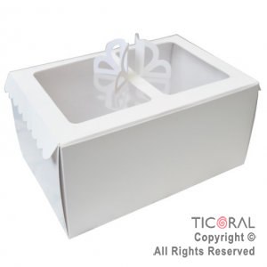 CAJA DESAYUNO CON VISOR 30 X 20 X 12 CM 10 UNIDADES X 1